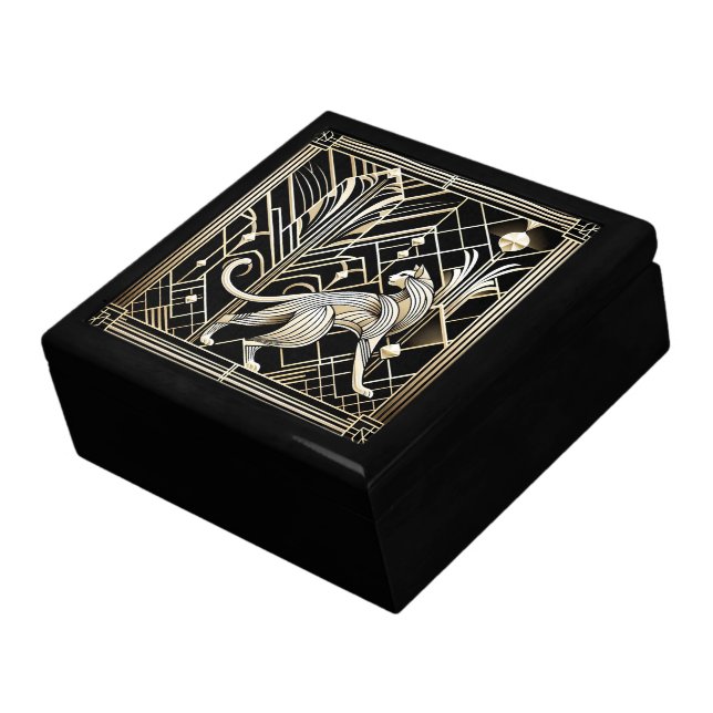 elegant Art Deco cats  Gift Box (Side)