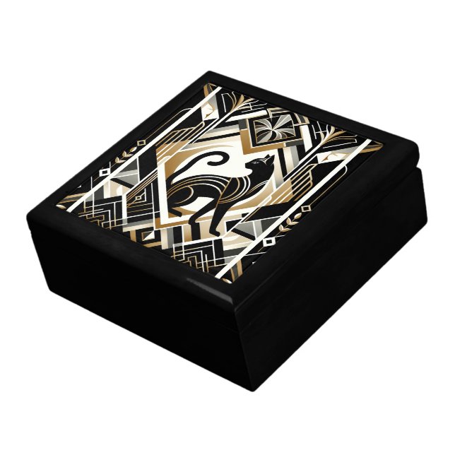 elegant Art Deco cats  Gift Box (Side)