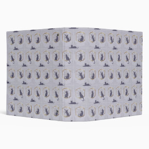 Elegant Art Deco Cats - Lavender 3 Ring Binder