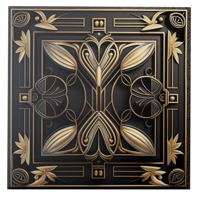Elegant Art Deco Ceramic Tiles (Front)
