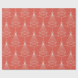 Elegant Art Deco Christmas Tree Wrapping Paper