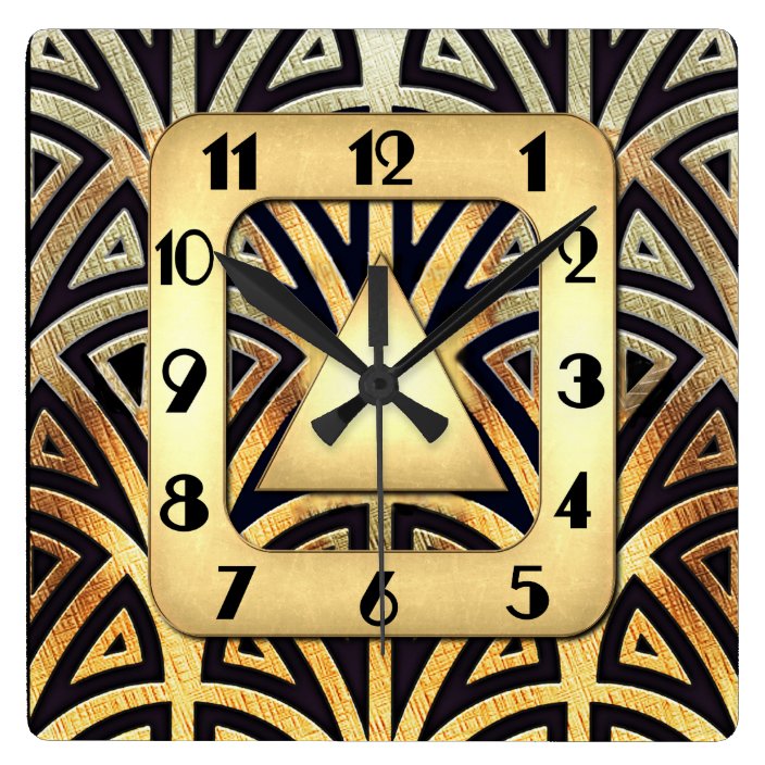 Elegant Art Deco Clock Zazzle Elegant Art Deco Clock Zazzle