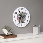 Elegant Art Deco couple Large Clock<br><div class="desc">Elegant Art Deco couple Large Clock</div>
