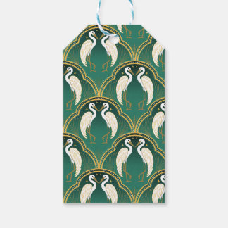 Elegant Art Deco Crane Pattern  Gift Tags