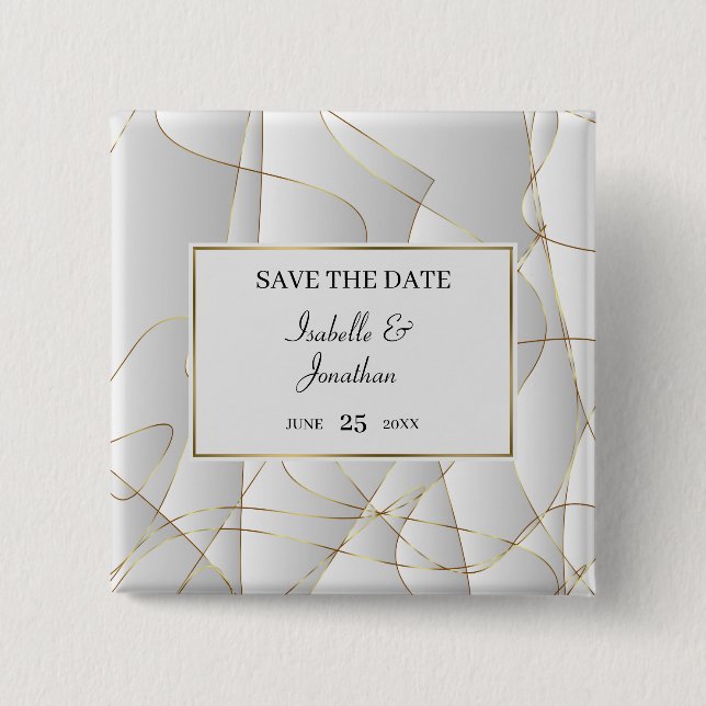 Elegant Art Deco Design Button (Front)