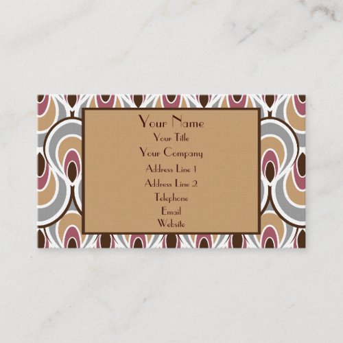 Elegant Art Deco Design Luxury Linen Business Card