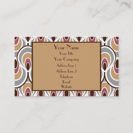 Customizable Elegant Art Deco Design Luxury Linen Business Card