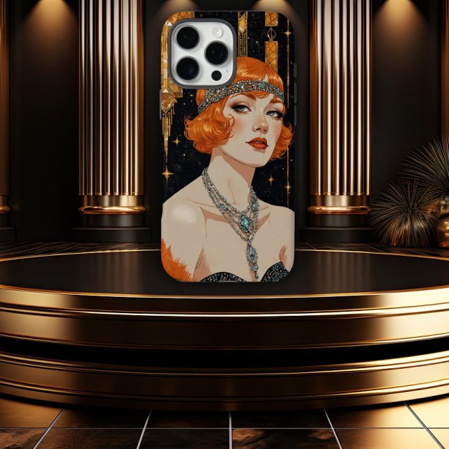 Elegant Art Deco Flapper Girl Case-Mate iPhone Case (Creator Uploaded)