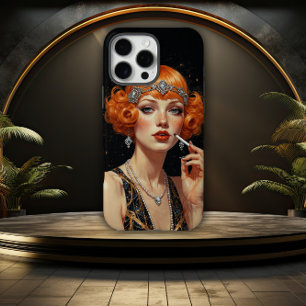 Elegant Art Deco Flapper Girl iPhone 16 Pro Max Case