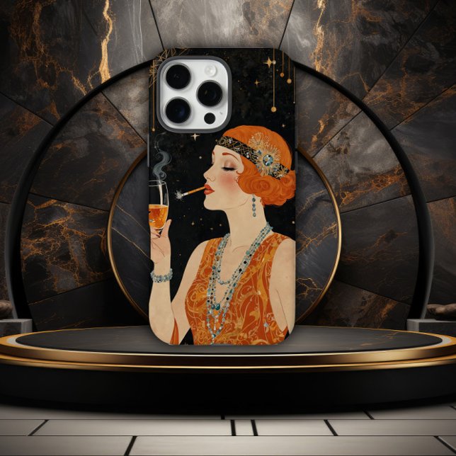 Elegant Art Deco Flapper Girl Case-Mate iPhone Case (Creator Uploaded)