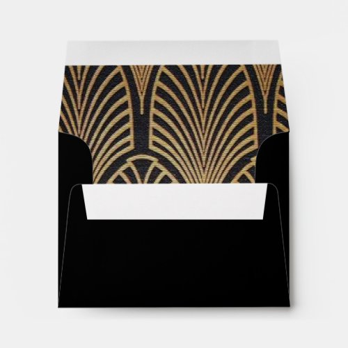 Elegant Art Deco Gatsby Wedding Note Card Envelope