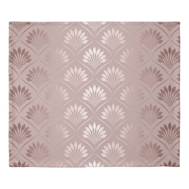 Elegant art deco gold lattice pattern duvet cover (Front)