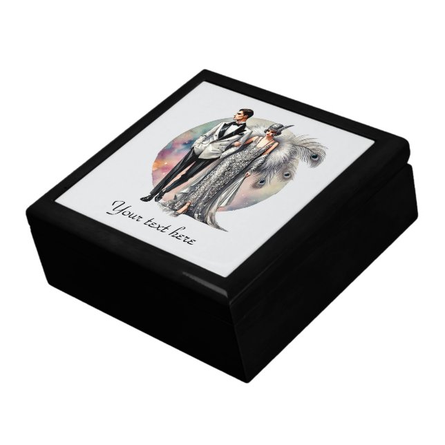 Elegant Art Deco lady customizable  Gift Box (Side)