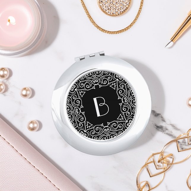 Elegant Art Deco Monogram Mirror For Makeup (Creator Uploaded)