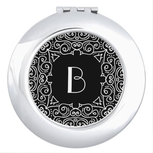 Elegant Art Deco Monogram Mirror For Makeup