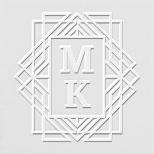 Elegant Art Deco Monogrammed Embosser