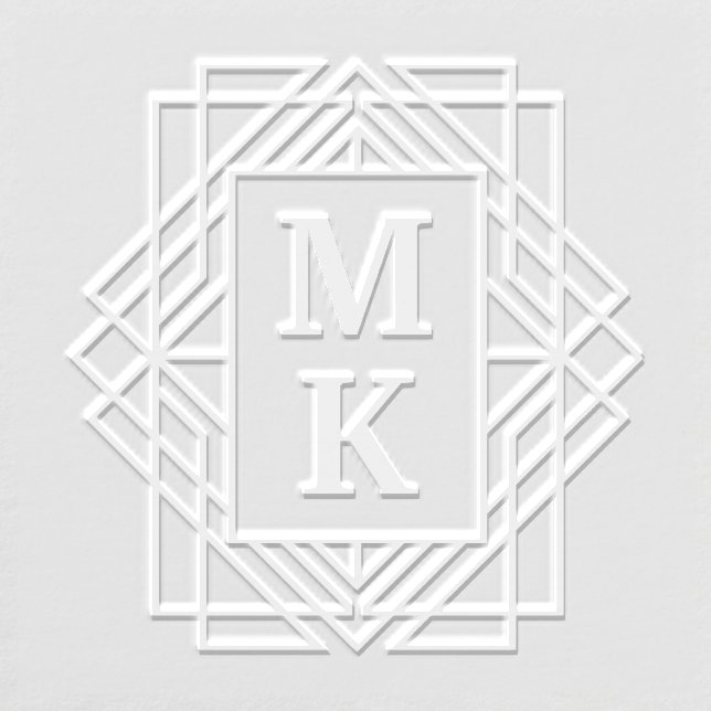 Elegant Art Deco Monogrammed Embosser (Design)