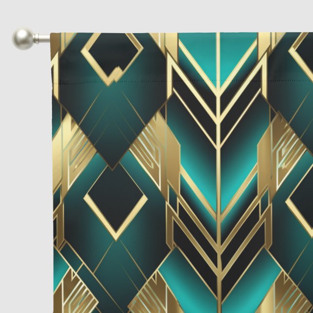 Elegant art deco pattern  blackout curtains (Pocket)