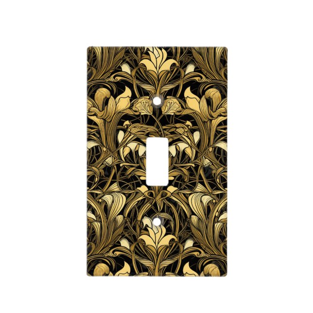 Elegant Art Deco pattern Light  Switch Cover (Front)