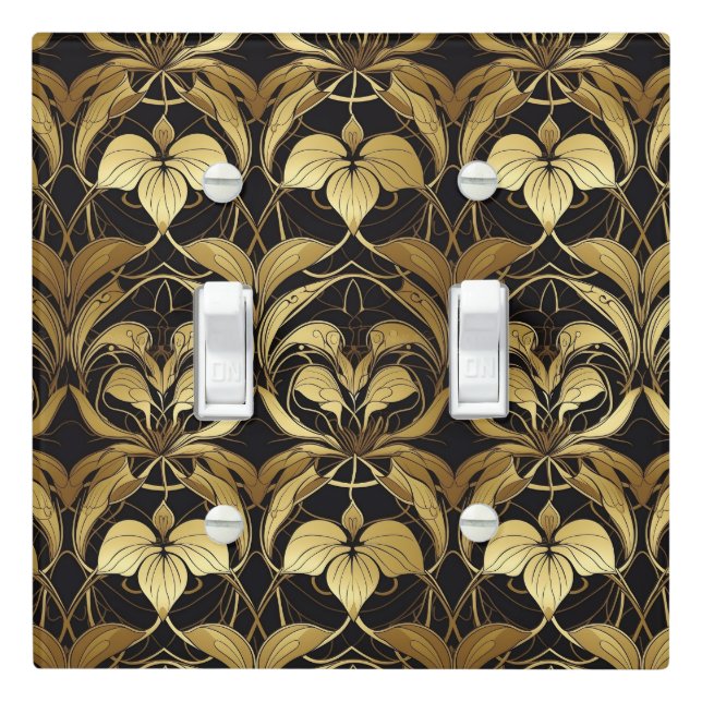 Elegant Art Deco pattern Light  Switch Cover (In Situ)