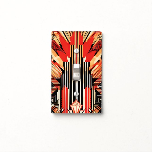 Elegant Art Deco Pattern  Light Switch Cover (In Situ)