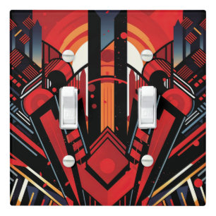 Elegant Art Deco Pattern Light Switch Cover