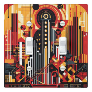 Elegant Art Deco Pattern Light Switch Cover