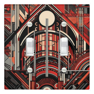 Elegant Art Deco Pattern Light Switch Cover