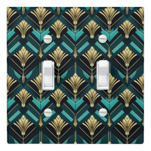 Elegant Art Deco pattern Light  Switch Cover
