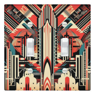 Elegant Art Deco Pattern Light Switch Cover