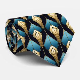 Elegant art deco pattern tiled  neck tie