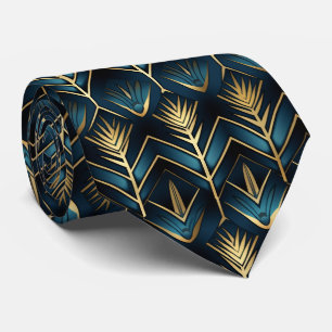 Elegant art deco pattern tiled neck tie