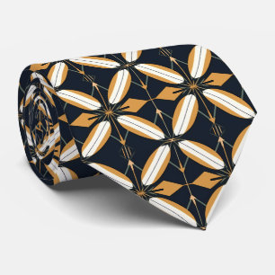 Elegant art deco pattern tiled neck tie