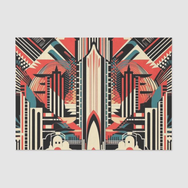 Elegant Art Deco pattern  Tissue Paper (Front)
