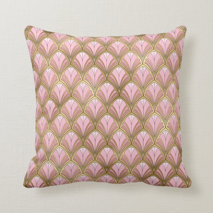 pink gold pillow