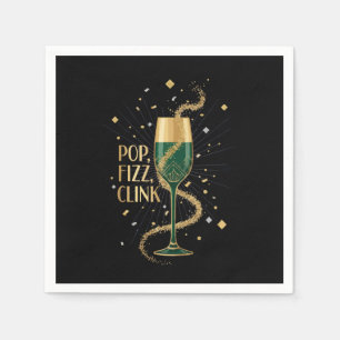 Elegant Art Deco Pop Fizz Clink Gatsby Roaring Napkins