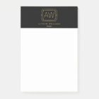 Elegant Art Deco Professional Monogram Black/Gold