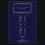 Elegant Art Deco Professional Navy/Gold Flyer<br><div class="desc">Coordinates with the Elegant Art Deco Professional Navy/Gold Business Card Template by 1201AM. Your name or business name is elegantly styled with an art deco frame on this customizable flyer template. The simple lettering and design is professional and timeless. Set in a faux gold on dark navy blue for a...</div>