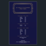 Elegant Art Deco Professional Navy/Gold Flyer<br><div class="desc">Coordinates with the Elegant Art Deco Professional Navy/Gold Business Card Template by 1201AM. Your name or business name is elegantly styled with an art deco frame on this customizable flyer template. The simple lettering and design is professional and timeless. Set in a faux gold on dark navy blue for a...</div>
