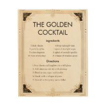 Elegant Art Deco Recipe Design