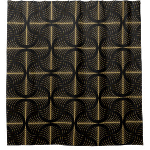 Elegant Art Deco style seamless repeat pattern wit Shower Curtain