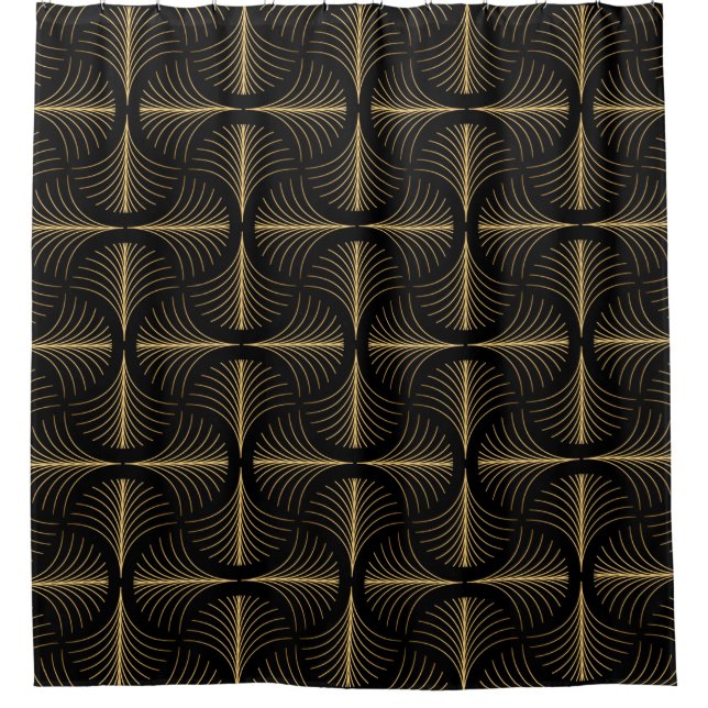 Elegant Art Deco style seamless repeat pattern wit Shower Curtain (Front)