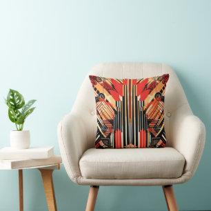 Elegant art deco style Throw Pillow