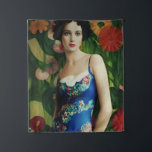 Elegant Art Deco Style Woman wth Large Flowers Art Tapestry<br><div class="desc">Feeling fancy? Feast your eyes on this Art Deco style masterpiece! The roaring 20s might be over,  but the glamour lives on in this stunning piece. The intricate details and vibrant colors of the flowers will leave you feeling like a true Gatsby.</div>