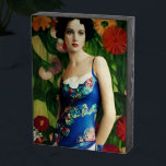 Elegant Art Deco Style Woman wth Large Flowers Art Wooden Box Sign<br><div class="desc">Feeling fancy? Feast your eyes on this Art Deco style masterpiece! The roaring 20s might be over,  but the glamour lives on in this stunning piece. The intricate details and vibrant colors of the flowers will leave you feeling like a true Gatsby.</div>