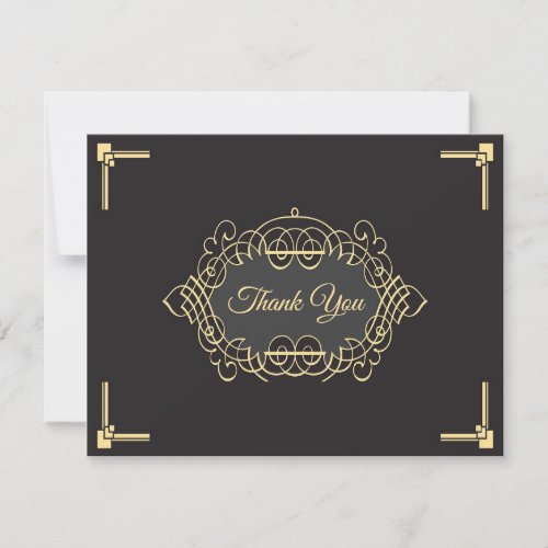 Elegant Art Deco Thank You Card