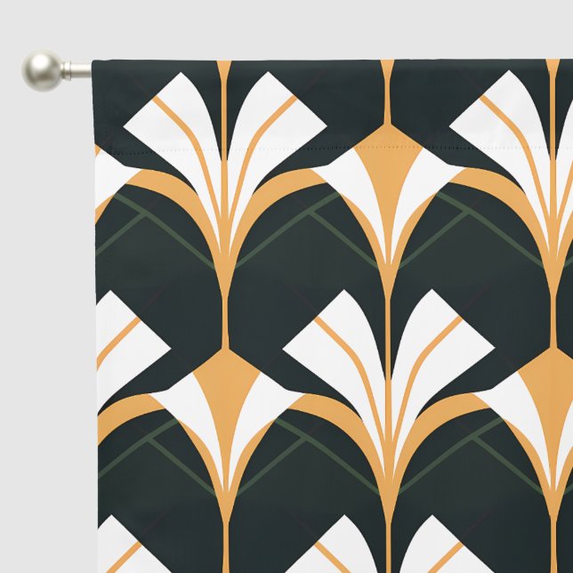 Elegant art deco tiled pattern blackout curtains (Pocket)