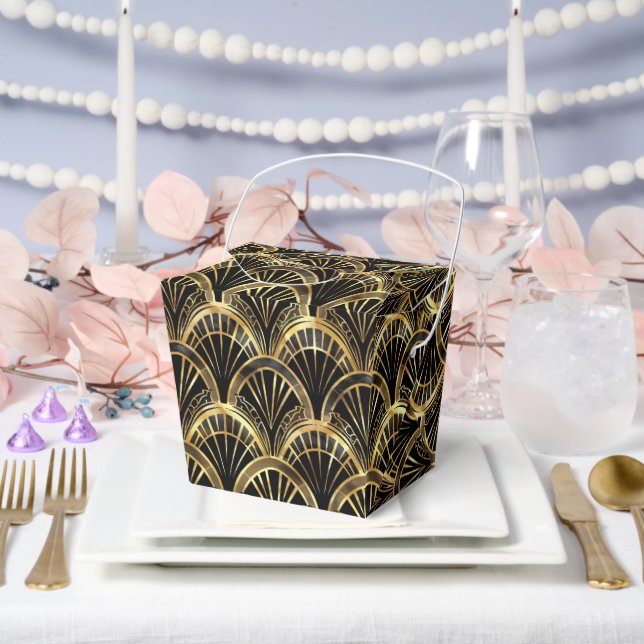 Elegant art deco tiled pattern  favor boxes (Wedding)