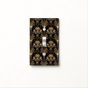 Elegant art deco tiled pattern light switch cover