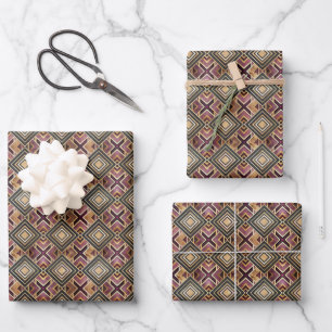 Elegant Art Deco tiled pattern party Wrapping Paper Sheets